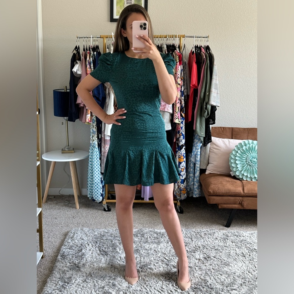 She + Sky Green Silky Dress